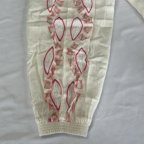 TRINA TURK Lahaina Jogger Cover-up Pants Embroidered Pink Size S NWT - Picture 12 of 12